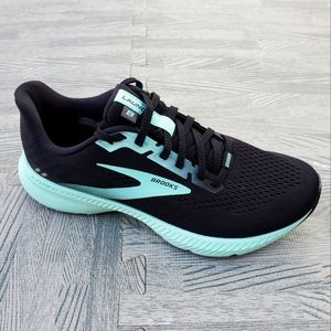 New Brooks launch 8 running sneaker Womens sz 7 Ebony black blue tint jogging